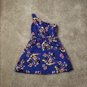 Floral one shoulder dress